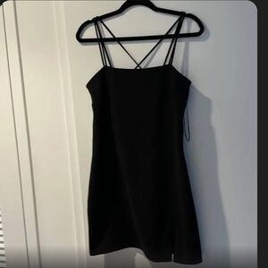 Zara Little Black Criss Cross Strap Dress small